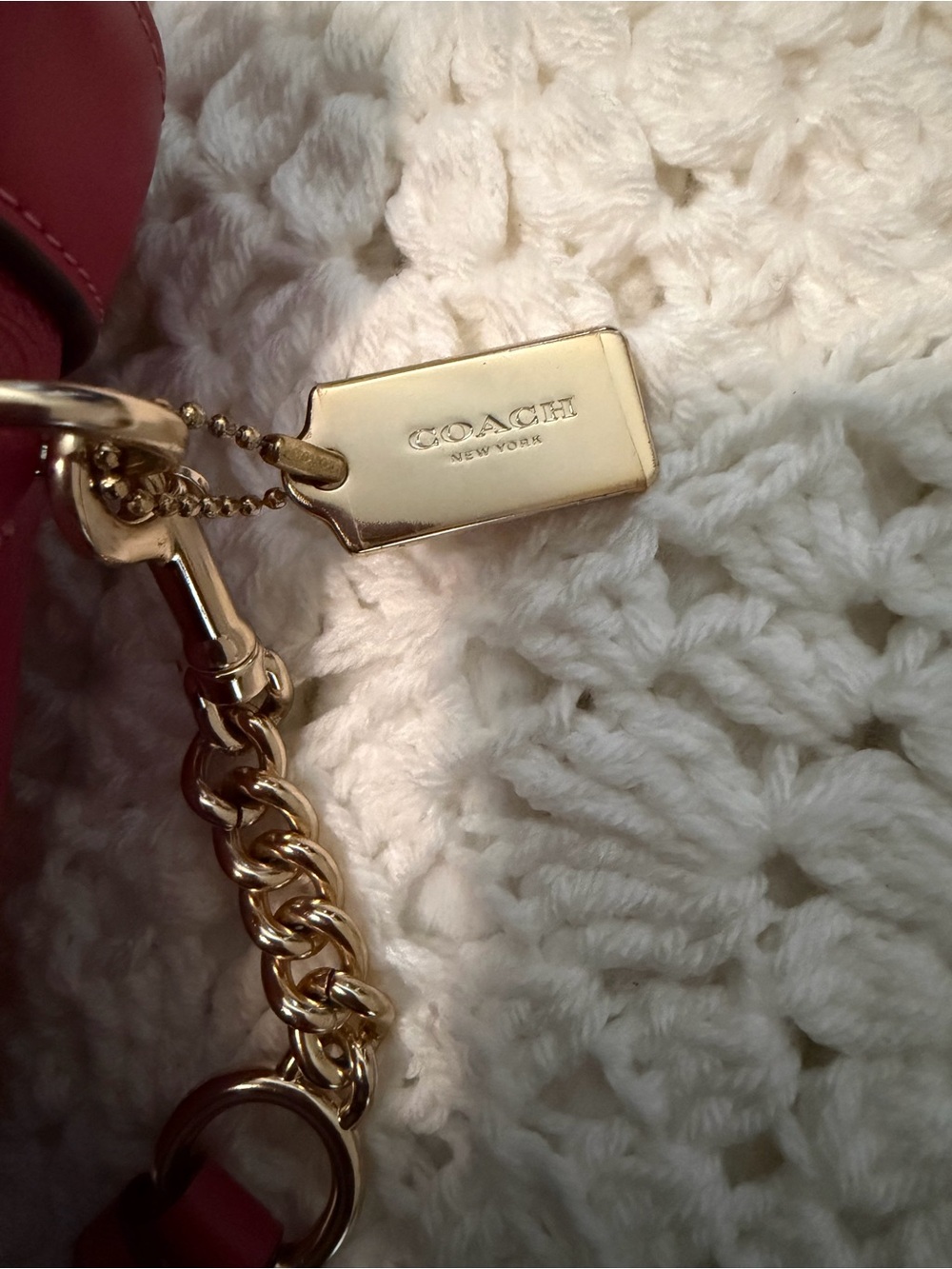 Coach Hot Pink Signature Embossed Mini Top-Handle Bag - Picture 6 of 11